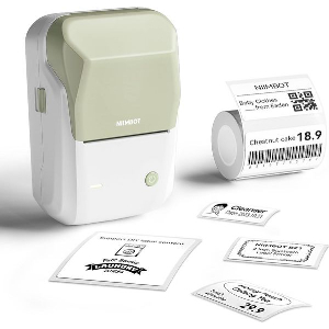NIIMBOT THERMAL LABEL PRINTER B1 2-INCH WHITE GREEN B1-WGN