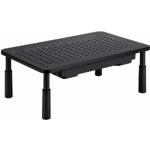 GEMBIRD ADJUSTABLE MONITOR STAND WITH DRAWER RECTANGLE BLACK MS-TABLE-D-01