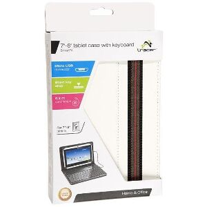 TRACER 43853 TABLET CASE WITH KEYBOARD 7-8'' SMART FIT WHITE