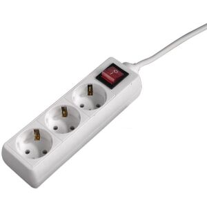 HAMA 108815 3-WAY POWER STRIP ΜΕ ΔΙΑΚΟΠΤΗ 5M WHITE