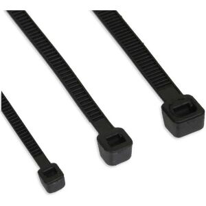 INLINE CABLE TIES LENGTH 550MM WIDTH 7.2MM BLACK 100 PCS