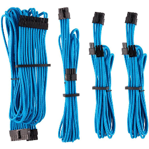 CORSAIR DIY CABLE PREMIUM INDIVIDUALLY SLEEVED DC CABLE STARTER KIT TYPE4 (GEN4) BLUE
