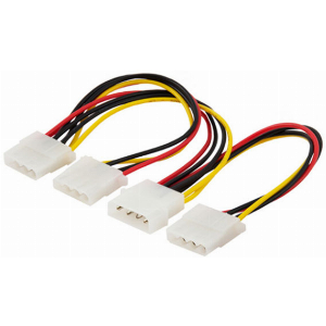 SAVIO AK-16 POWER CABLE MOLEX 4 PIN M - 3X MOLEX 4 PIN F