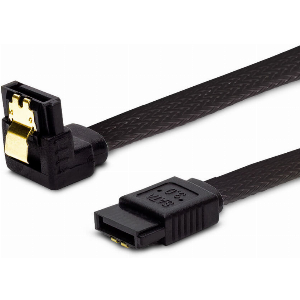 SAVIO GAK-04 SATA DATA III (6GB/S) ANGLED GOLDEN CATCH BRAID BLACK 30CM