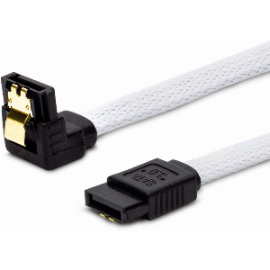 SAVIO GAK-07 SATA DATA III (6GB/S) ANGLED GOLDEN CATCH BRAID WHITE 50CM