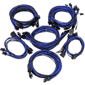 SUPER FLOWER SLEEVE CABLE KIT PRO BLACK/BLUE