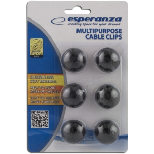 ESPERANZA EBA101K MULTIPURPOSE CABLE CLIPS BLACK
