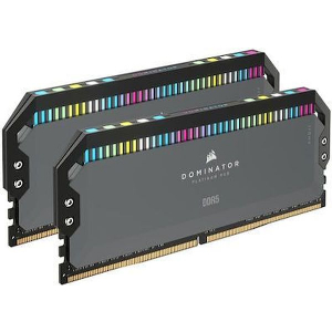 RAM CORSAIR DOMINATOR PLATINUM RGB GREY 32GB(2X16GB) DDR5 6000MHZ CL30 INTEL/AMD CMT32GX5M2B6000Z30