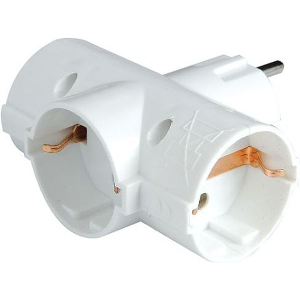 EUROLAMP ΤΑΦ ΣΟΥΚΟ 3 ΕΞΟΔΩΝ (ΣΤΑΥΡΟΣ) ΚΑΘΕΤΟ ΜΕ ΠΡΟΣΤΑΣΙΑ ΕΠΑΦΩΝ 147-10002