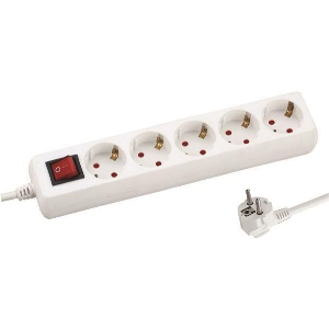 EUROLAMP ΠΟΛΥΠΡΙΖΟ 5Θ ΔΙΑΚΟΠΤΗ 3X1,5MM 1,5M ΠΡΟΣΤΑΣΙΑ ΕΠΑΦΩΝ 147-62213
