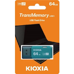 KIOXIA USB 3.2 FLASH STICK 64GB HAYABUSA AQUA U301 LU301L064GG4