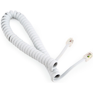 CABLEXPERT TC4P4CS-2M-W TELEPHONE HANDSET SPIRAL CORD RJ10 (4P4C) 2M WHITE