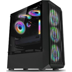 ARMAGGEDDON GAMING PC CASE WITH 4 ARGB FANS TRITRON PRO 100 BLACK TRITRON100PRO-B