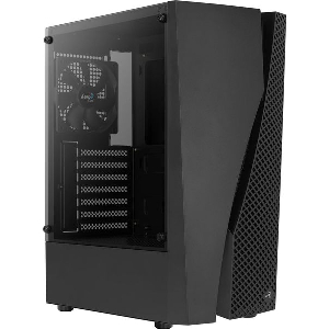 CASE AEROCOOL WAVE-G-BK-V1 MIDI TOWER TEMPERED GLASS BLACK