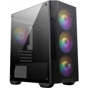 MSI MAG FORGE M100A MICRO GAMING TOWER WINDOW 4X RGB FANS BLACK