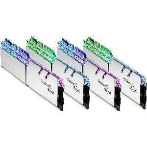 RAM G.SKILL F4-3600C16Q-64GTRSC 64GB (4X16GB) DDR4 3600MHZ TRIDENT Z ROYAL SILVER RGB QUAD KIT