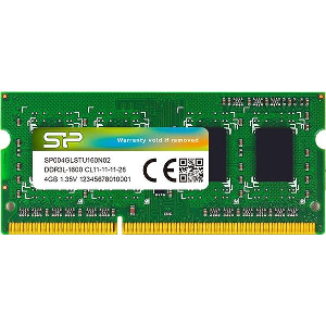 RAM SILICON POWER 4GB SO-DIMM DDR3L PC3-12800 1600MHZ CL11 SP004GLSTU160N02