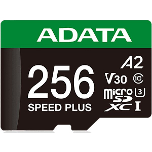 ADATA UD256GUI3V30A2SP-RA1 SPEED PLUS 256GB MICRO SDXC UHS-I 180MB/S U3 C10 WITH ADAPTER