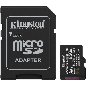KINGSTON SDCS3/256GB CANVAS SELECT PLUS GEN3 256GB MICRO SDXC 150MB/S A1 + ADAPTER