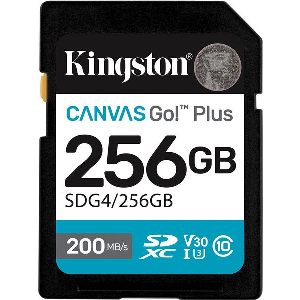 KINGSTON SDG4/256GB CANVAS GO PLUS GEN4 256GB SDXC U30 V30 A2