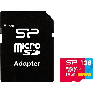 SILICON POWER SUPERIOR 128GB GAMING MICRO SDXC U3 V30 A1 + ADAPTER SP128GBSTXDV3V1NSP