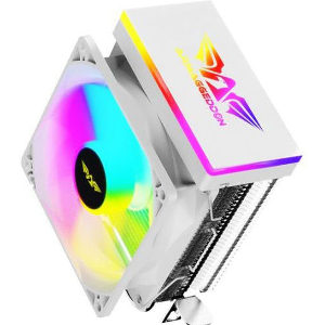 ARMAGGEDDON RGB SILENT 9CM CPU COOLING FAN 2 HEAT PIPES WHITE BLIZZARD1-W