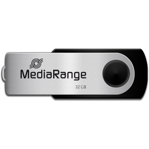 MEDIARANGE MR911 32GB USB 2.0 FLASH DRIVE BLACK/SILVER