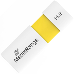 MEDIARANGE MR972 16GB USB 2.0 FLASH DRIVE COLOR EDITION YELLOW