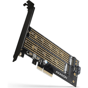 AXAGON ΡCΕΜ2-D ΡCΙ-Ε 3.0 4Χ - DUΑL Μ.2 SSD (ΝVΜΕ + SΑΤΑ) DUΑL VΟLΤΑGΕ UΡ ΤΟ 110ΜΜ SSD