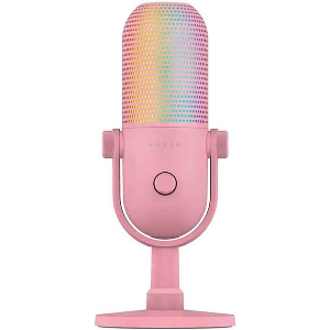 RAZER SEIREN V3 CHROMA - QUARTZ - RGB USB CONDENSER MICROPHONE - GAIN LIMITER - BUILD-IN SHOCK ABSOR