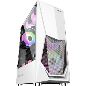 CASE ARMAGGEDDON ATX/MATX PC CASING WITH 3XARGB FANS WHITE TRITRON1-W