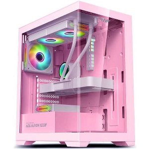 CASE ARMAGGEDDON FULL ATX TRANSPARENT FISH TANK GAMING CASE AQUARON PRO PINK AQUARON-PRO-P