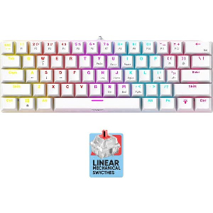 ARMAGGEDDON 61-KEYS WIRED MECH KEYBOARD RED.SW. MKA-1C CORE LINEAR WHITE MKA-1C-CORE-LW