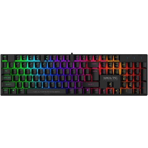 ARMAGGEDDON MECHANICAL HOT-SWAP KEYBOARD 12FX BACKLIGHT BLUE SWITCH MKA-7C 2024 BLACK MKA-7C-2024-CB