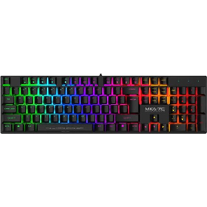 ARMAGGEDDON MECHANICAL HOT-SWAP KEYBOARD 12FX BACKLIGHT RED SWITCH MKA-7C 2024 BLACK LINEAR
