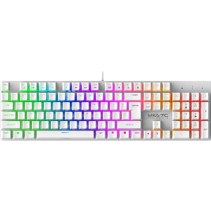 ARMAGGEDDON MECHANICAL HOTSWAP KEYBOARD 12FX BACKLIGHT BLUE SWITCH 2024 WH CLICKY MKA-7C-2024-W