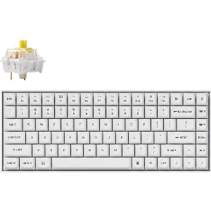 ΜΗΧΑΝΙΚΟ ΠΛΗΚΤΡΟΛΟΓΙΟ KEYCHRON K2 PRO HS BANANA SWITCH RGB BACKLIGHT WHITE (K2P-P4)