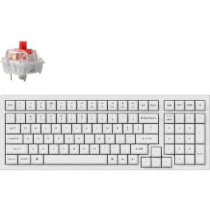 ΜΗΧΑΝΙΚΟ ΠΛΗΚΤΡΟΛΟΓΙΟ KEYCHRON K4 PRO HS RED SWITCH WHITE BACKLIGHT WHITE (K4P-O1)