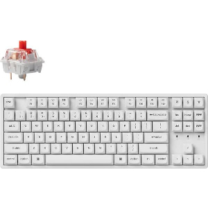 ΜΗΧΑΝΙΚΟ ΠΛΗΚΤΡΟΛΟΓΙΟ KEYCHRON K8 PRO HS G PRO RED SWITCH RGB BACKLIGHT ALUMINUM WHITE (K8P-Q1)