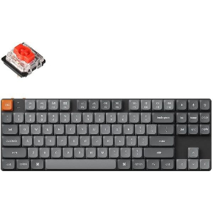 ΠΛΗΚΤΡΟΛΟΓΙΟ KEYCHRON K1 MAX K1M-H1 ANSI 80% TKL BLACK FULL ASSEMBLED RED SWITCH RGB HOT-SWAP WIRED
