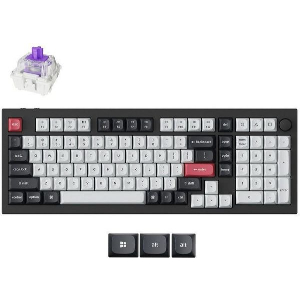ΠΛΗΚΤΡΟΛΟΓΙΟ KEYCHRON Q5 HE Q5H-M1 QMK WIRELESS CUSTOM HALL EFFECT PURPLE SWITCH 96% US
