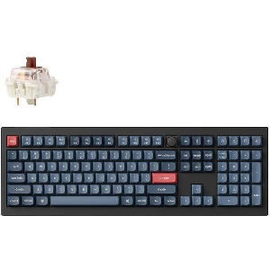 ΠΛΗΚΤΡΟΛΟΓΙΟ KEYCHRON V6 MAX V6M-D3 QMK/VIA WIRELESSBT/2,4/WIRED CUSTOM MECH BROWN SWITCH 100%