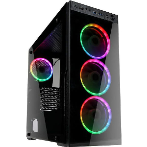 CASE KOLINK HORIZON RGB MIDI-TOWER TEMPERED GLASS PC CASE - BLACK