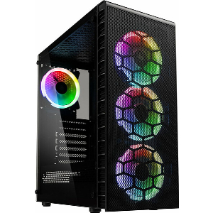 CASE KOLINK OBSERVATORY LITE MESH RGB MIDI TOWER - TEMPERED GLASS - BLACK