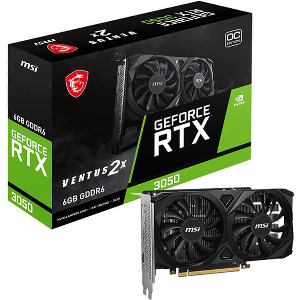 VGA MSI GEFORCE RTX 3050 VENTUS 2X 6G OC NVIDIA 6 GB GDDR6 RETAIL