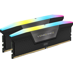 RAM CORSAIR CMH32GX5M2B6000C30 VENGEANCE RGB BLACK 32GB (2X16GB) DDR5 6000MT/S CL30 DUAL KIT