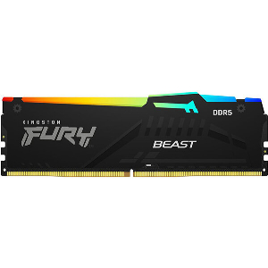 RAM KINGSTON FURY BEAST BLACK RGB 8GB DDR5 6000MHZ CL30 XMP KF560C30BBA-8