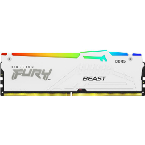 RAM KINGSTON FURY BEAST WHITE RGB 16GB DDR5 6400MT/S CL32 AMD EXPO KF564C32BWEA-16