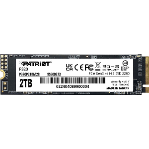 SSD PATRIOT P320 2TB NVME PCIE GEN3 X4 M.2 2280 P320P2TBM28