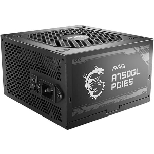 PSU MSI MAG A750GL PCIE5 UNIT 750W 20+4 PIN ATX ATX BLACK 84 MONTHS GUARANTEE